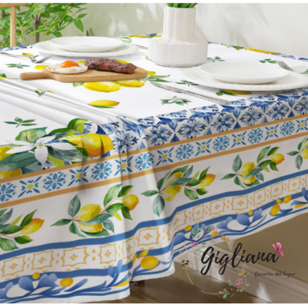 Mantel limones azul - Imagen 3